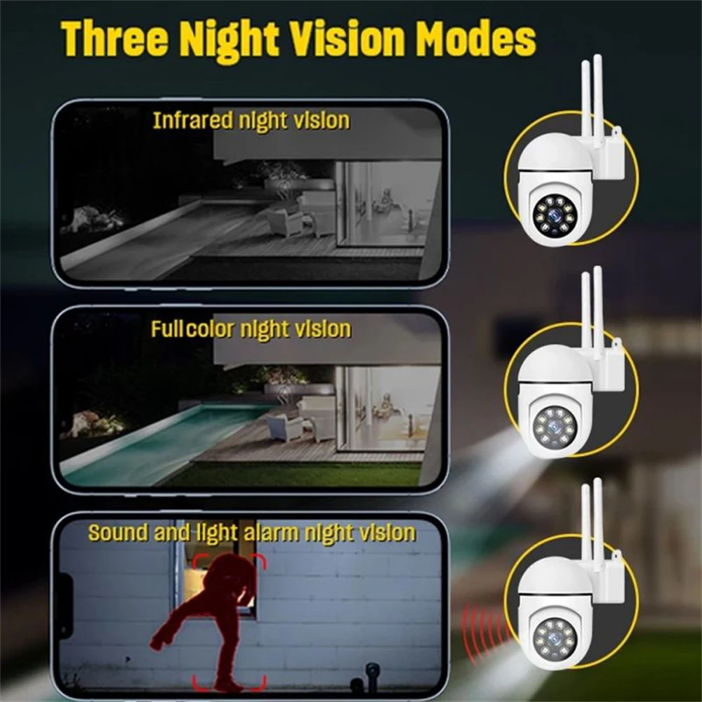 4K 8MP Wifi Surveillance Camera Wireless Security PTZ IP Camera Color Night Vision Motion Detection Auto Track Security Monitor