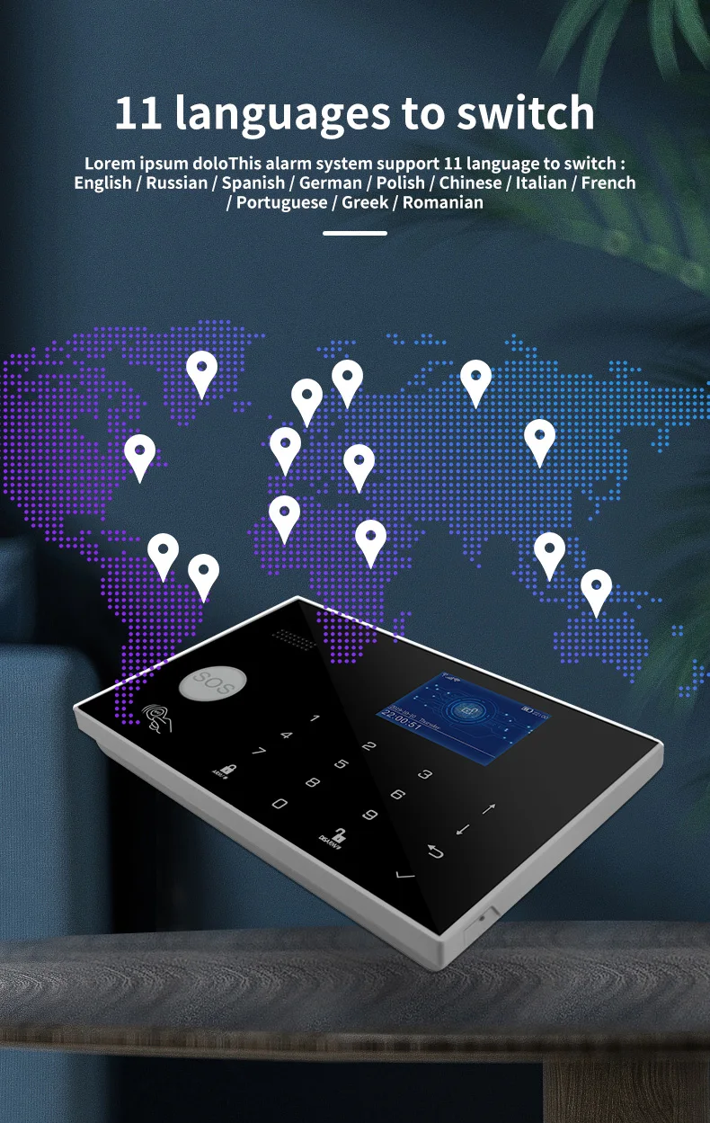 Wifi GSM Alarm System Home Wireless Security Burglar Alarm Kit Door Open Motion Sensor Smart Life Tuya App Control Suit Alexa