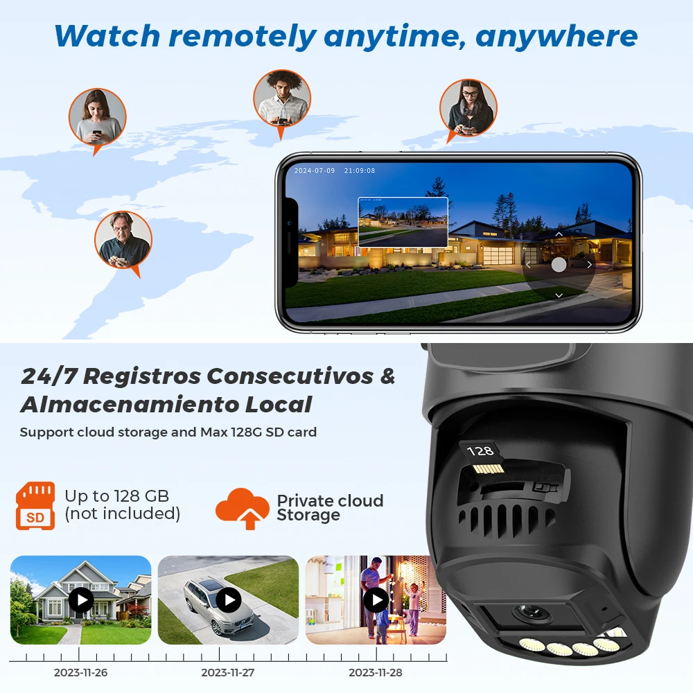 BESDER 5K 10MP Wifi Camera PTZ Outdoor AI Human Detection Dual Screen 4K 8MP CCTV Security IP Camera Audio Email Alarm O-Kam Pro