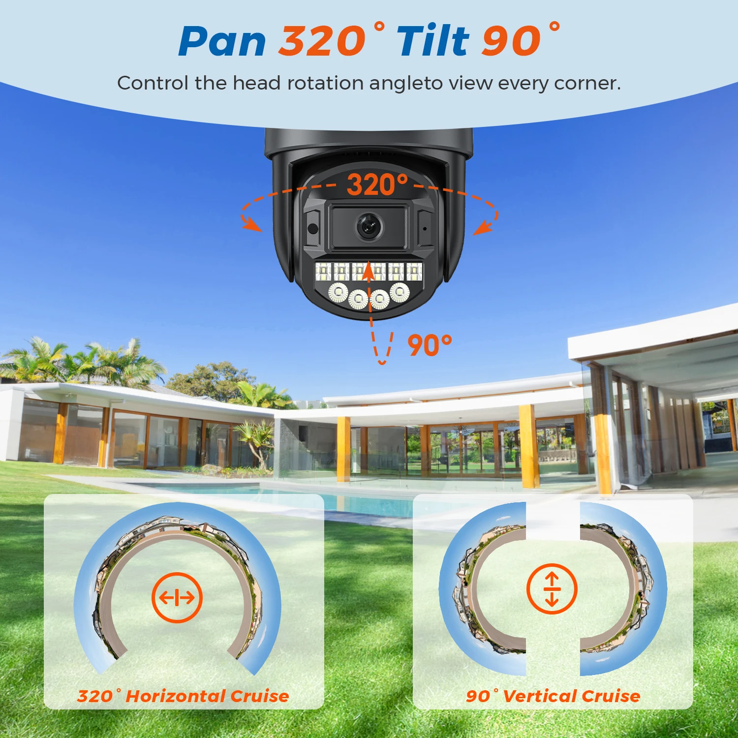 BESDER 5K 10MP Wifi Camera PTZ Outdoor AI Human Detection Dual Screen 4K 8MP CCTV Security IP Camera Audio Email Alarm O-Kam Pro