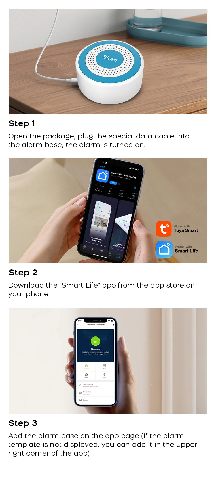 PGST WiFi Alexa Tuya Smart Life Home Alarm Security System Kit Home Automation Alarm Security Protection Door Motion Sensor