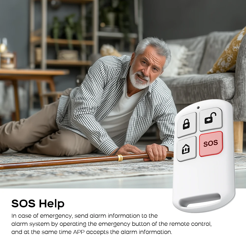 WIFI GSM Alarm System Tuya Smart Life APP Home Smart Security Protection Wireless Security Alarm House System with ALexa