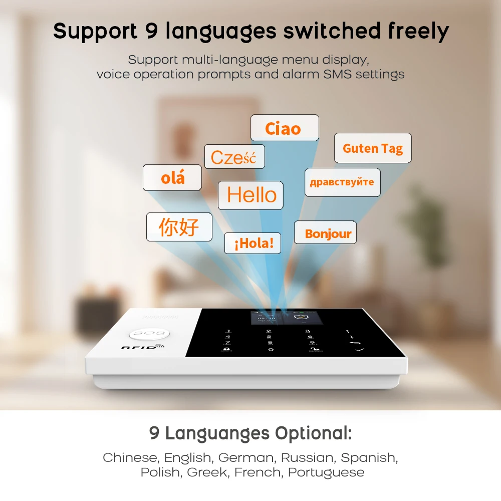 WIFI GSM Alarm System Tuya Smart Life APP Home Smart Security Protection Wireless Security Alarm House System with ALexa