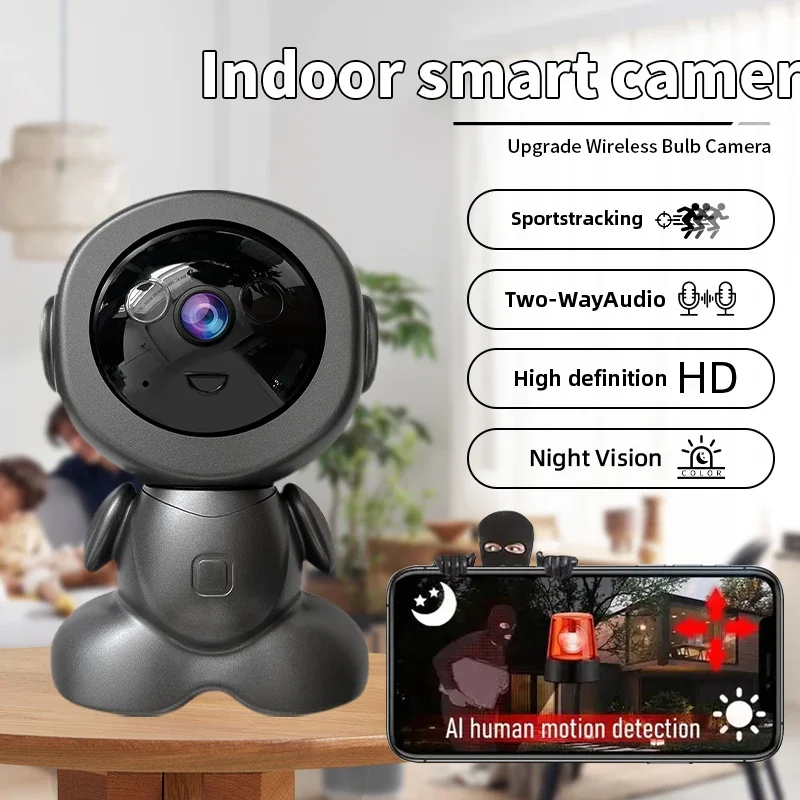 8MP Smart Wifi Surveillance Robot Wireless Security Baby Monitor AI Human Tracking Two Way Audio Color Night Vision Home Cameras