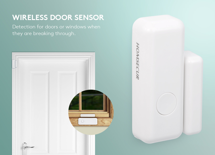 HOMSECUR Tuya App Wireless WIFI 4G LCD Burglar Intruder Alarm System+Wireless Flash Siren