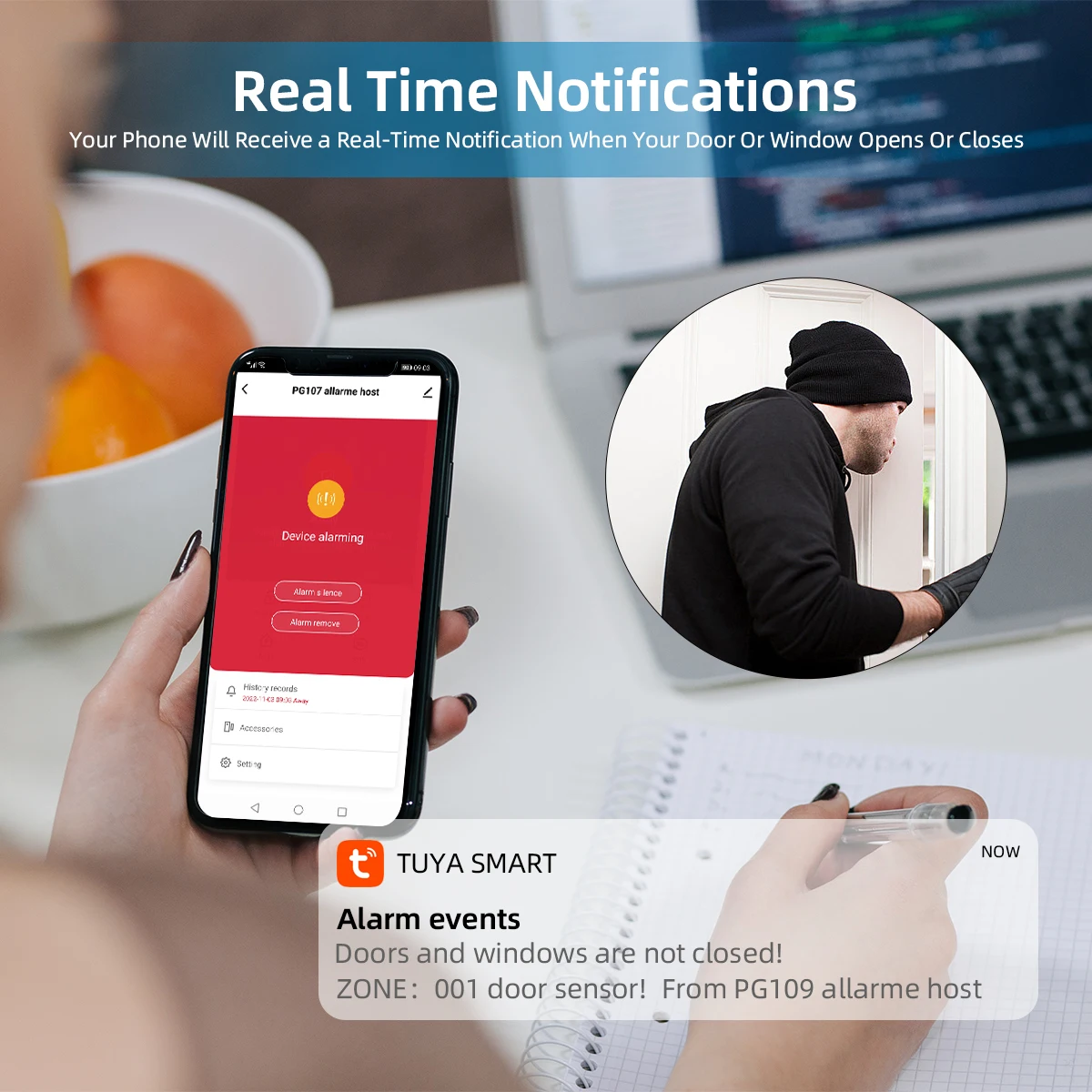 PGST 4G & Wifi Home Security System Wireless, Smart Home Alarm Security Systems, Smart Life App Control Works with ALexa