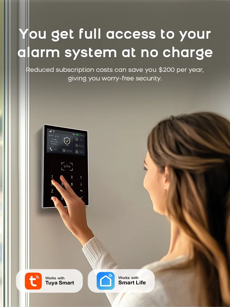 PGST 4G & Wifi Home Security System Wireless, Smart Home Alarm Security Systems, Smart Life App Control Works with ALexa
