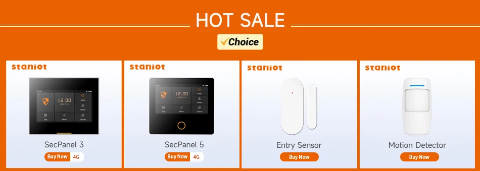 Staniot 433MHz Wireless Wifi 4G Smart Home Security Alarm System Kits For Garage and Residential Support Tuya and Samrtlife APP Staniot 433MHz Wireless Wifi 4G Smart Home Security Alarm System Kits For Garage and Residential Support Tuya and Samrtlife APP