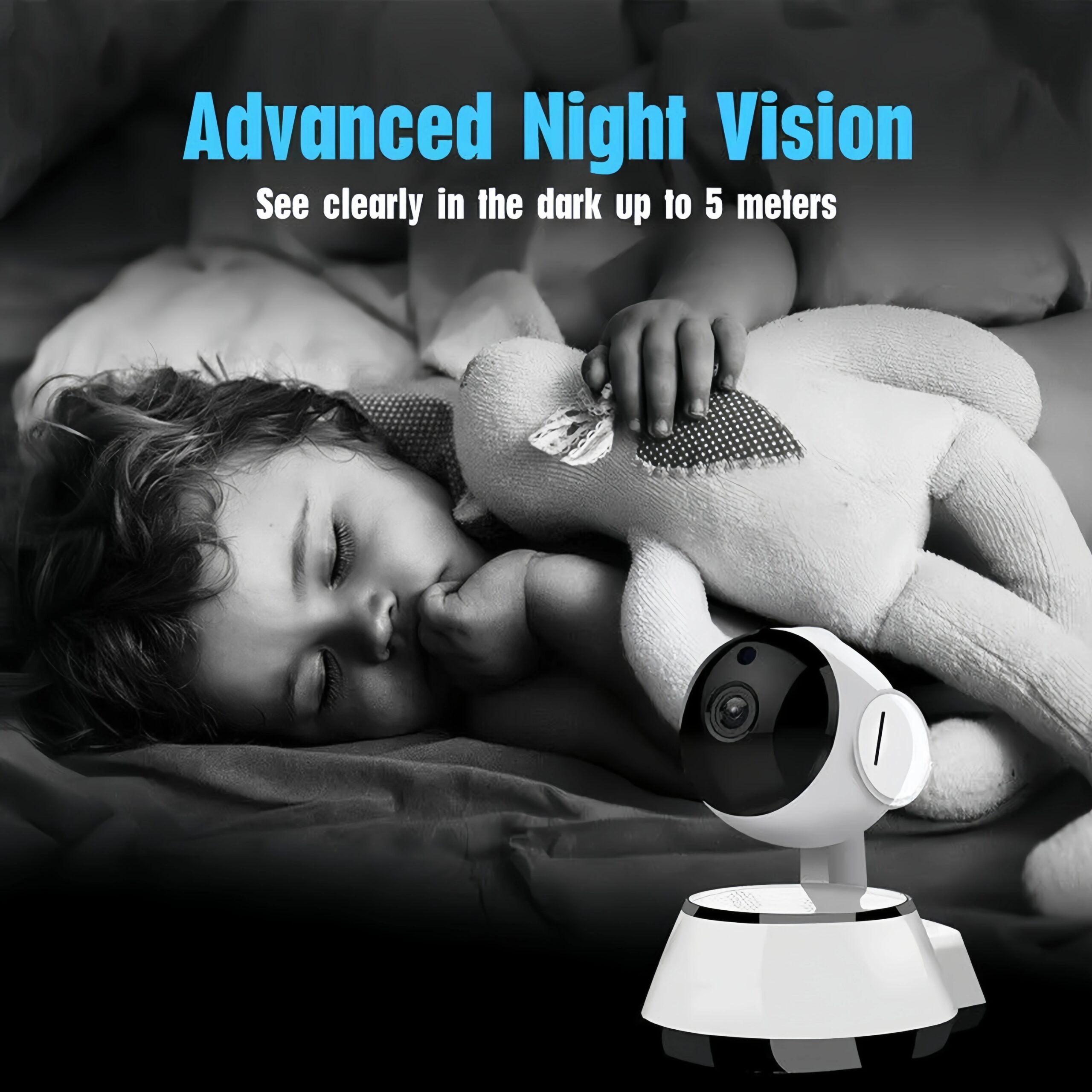 Wifi Surveillance Camera 8MP Wireless Security Baby Pet Monitor AI Human Tracking HD Full Color Night Vision Indoor Video Camera