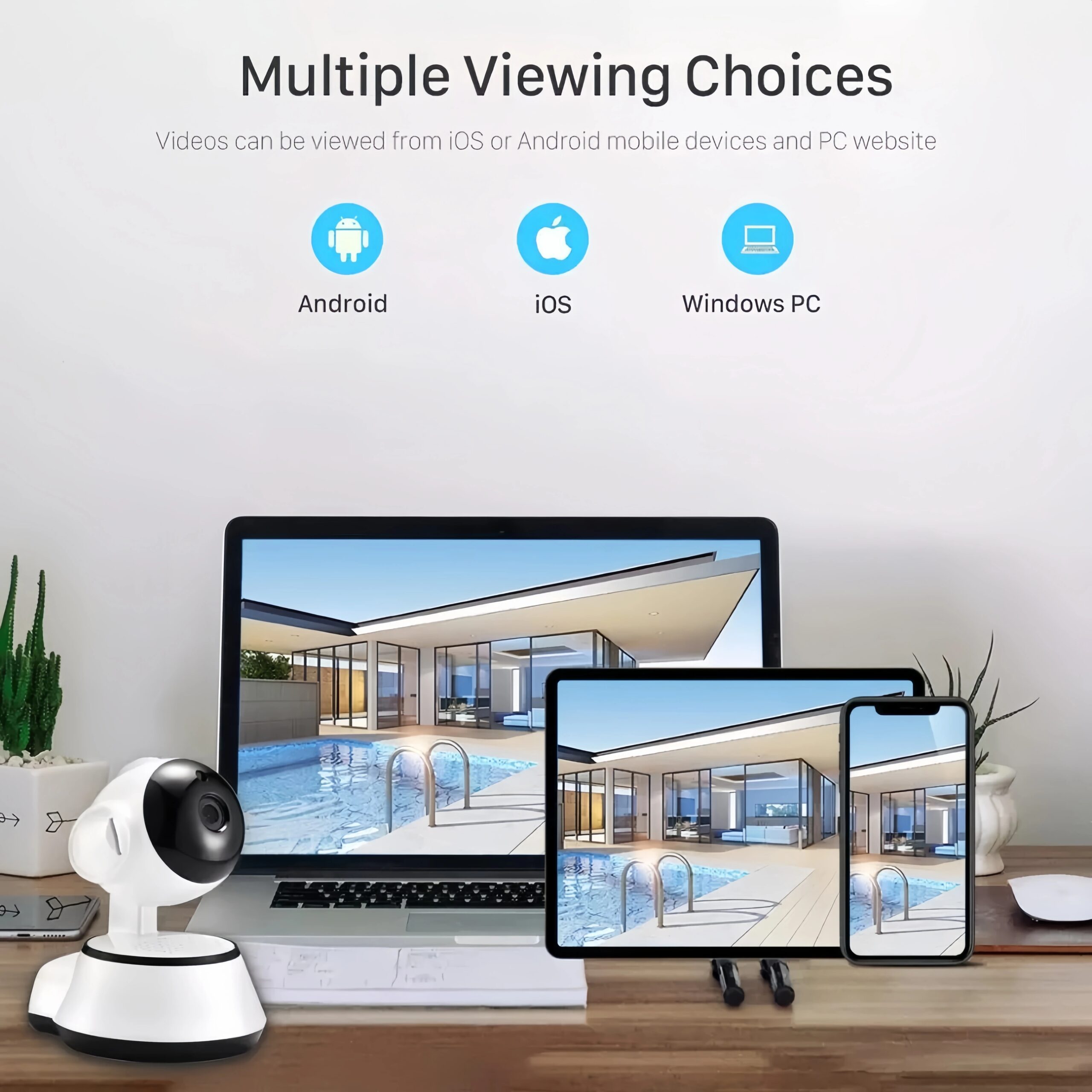 Wifi Surveillance Camera 8MP Wireless Security Baby Pet Monitor AI Human Tracking HD Full Color Night Vision Indoor Video Camera