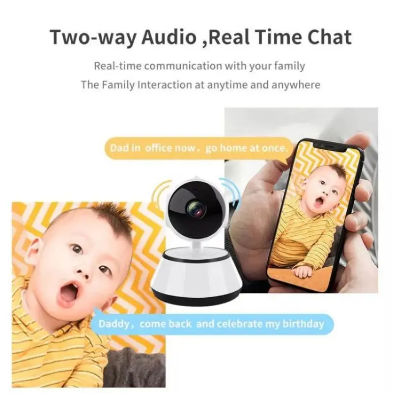 Wifi Surveillance Camera 8MP Wireless Security Baby Pet Monitor AI Human Tracking HD Full Color Night Vision Indoor Video Camera