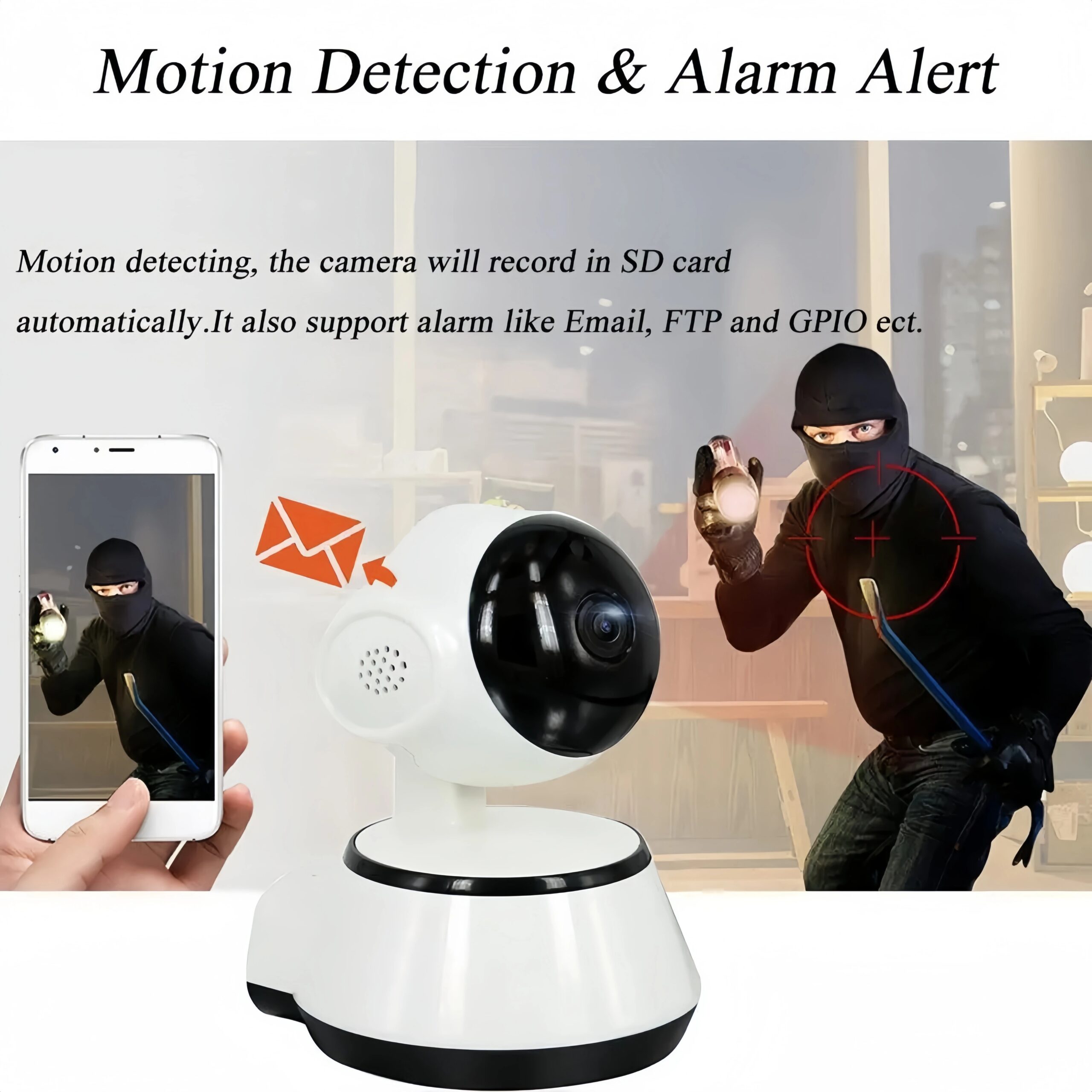 Wifi Surveillance Camera 8MP Wireless Security Baby Pet Monitor AI Human Tracking HD Full Color Night Vision Indoor Video Camera