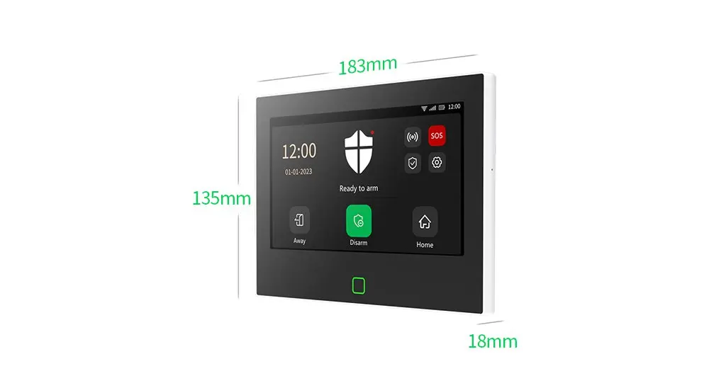 Staniot Alarm System 7-inch Touch Screen 4G Smart 433Mhz WiFi Home Alarm Remote Control Wireless Smoke Detector Security System