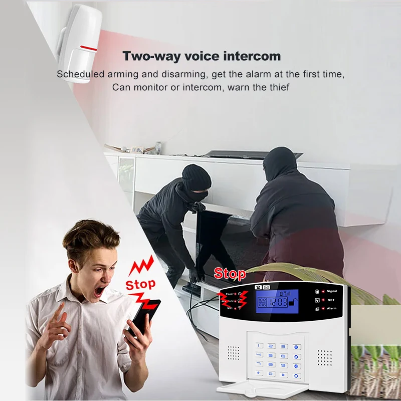 DYGSM Tuya Smart 4G+Wifi Home Security Alarm System Wireless Burglar Alarm System Smart Life App Control work with Alexa