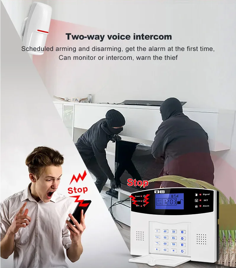 DYGSM Tuya Smart 4G+Wifi Home Security Alarm System Wireless Burglar Alarm System Smart Life App Control work with Alexa