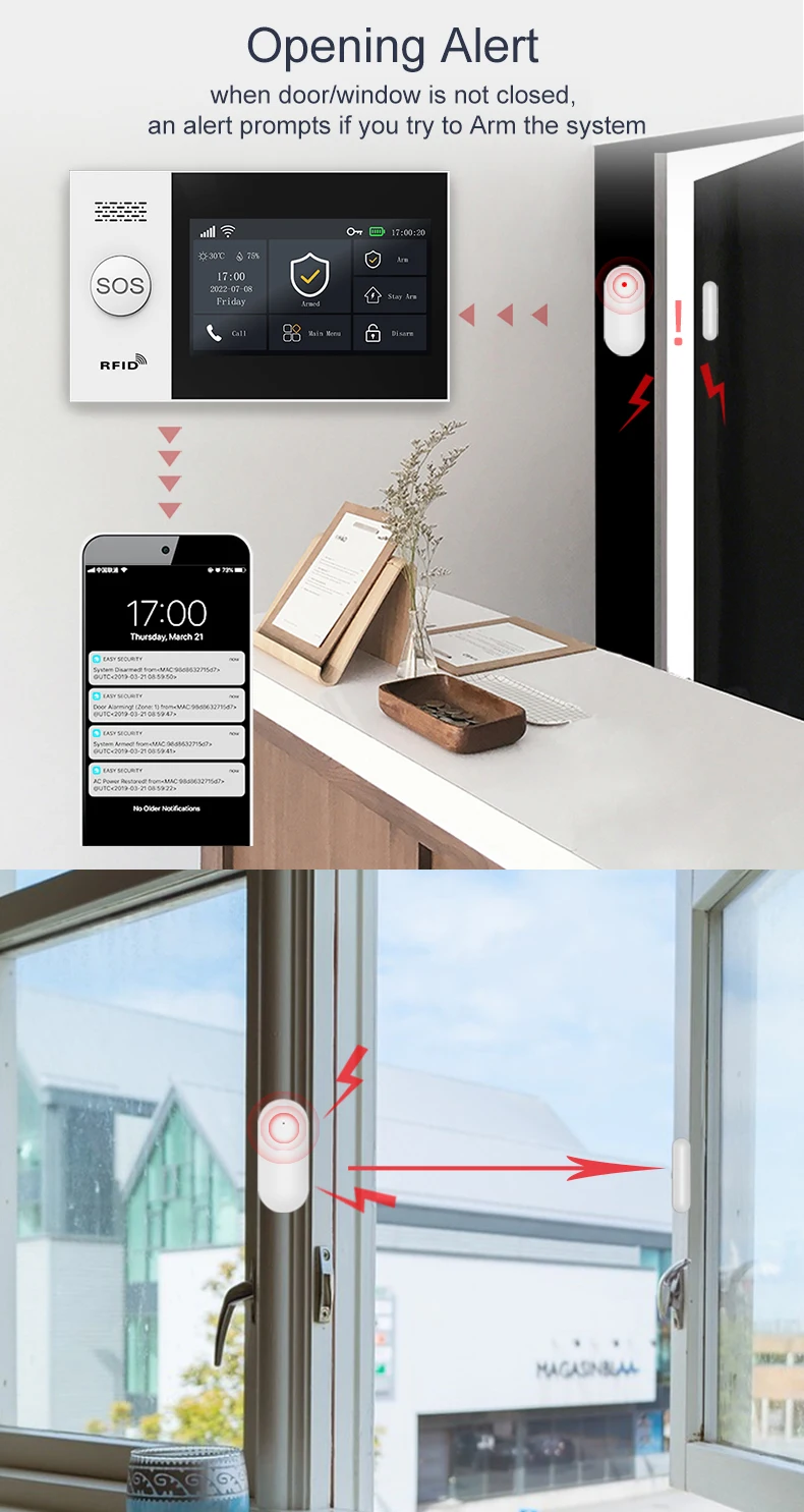 PGST 4G Tuya Wireless Home Security System 107 WiFi GSM Burglar Alarm with Motion Detector Siren Alexa & Google Home Compatible