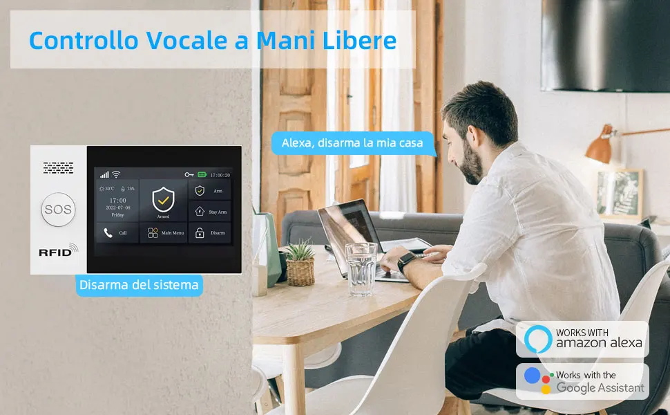 PGST 4G Tuya Wireless Home Security System 107 WiFi GSM Burglar Alarm with Motion Detector Siren Alexa & Google Home Compatible