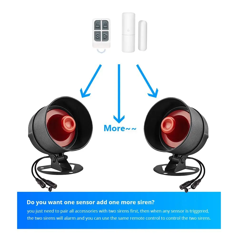 ONENUO Tuya WIFI Alarm Siren Loud Sound Speaker Kits Wireless Alarm System Home Alarm Siren Security Protection System for Home