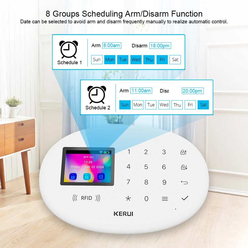 KERUI New W20 WiFi GSM Alarm System For Home Alarm Burglar Security Wireless Tuya Smart House App Control Motion Detector Sensor