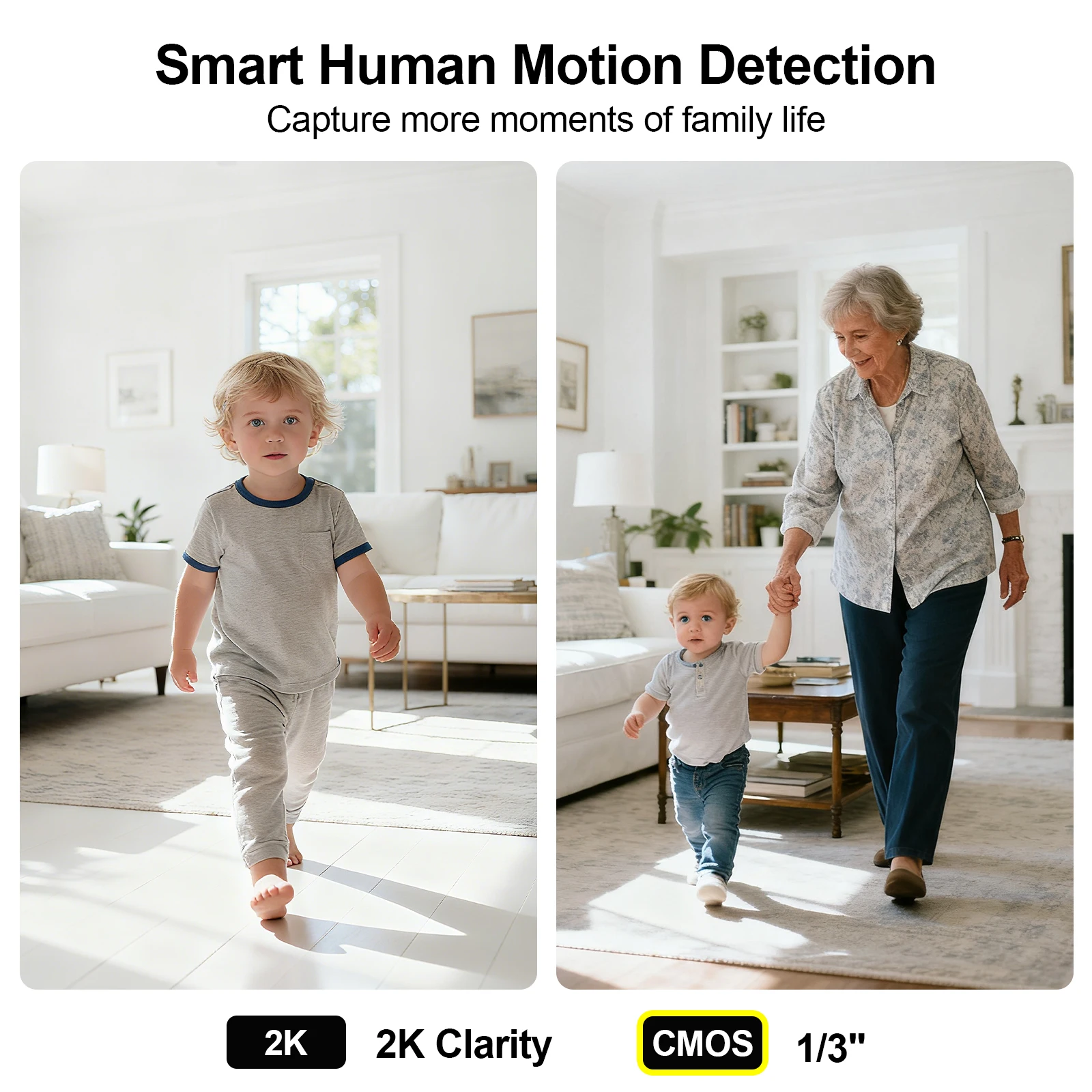 ARCCTV 2K WiFi 5G Surveillance Baby Monitor Camera HD Two Way Talk IR Night Vision Security PTZ Camera 360° View Auto Tracking