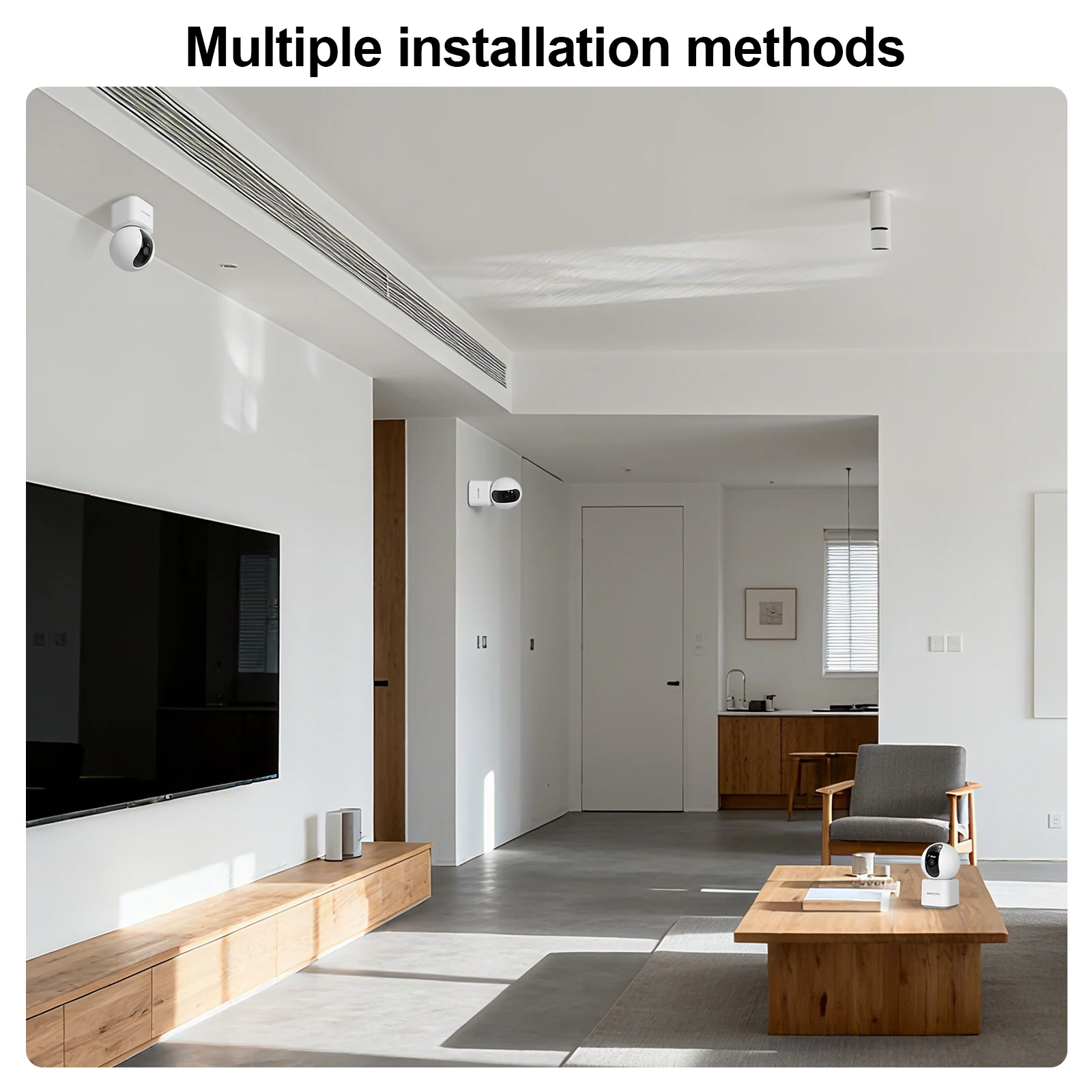 ARCCTV 2K WiFi 5G Surveillance Baby Monitor Camera HD Two Way Talk IR Night Vision Security PTZ Camera 360° View Auto Tracking