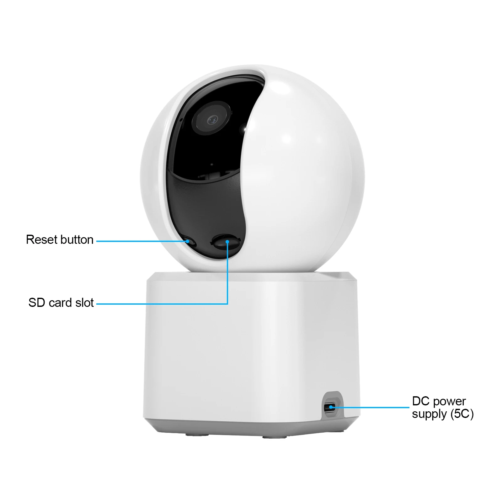 ARCCTV 2K WiFi 5G Surveillance Baby Monitor Camera HD Two Way Talk IR Night Vision Security PTZ Camera 360° View Auto Tracking