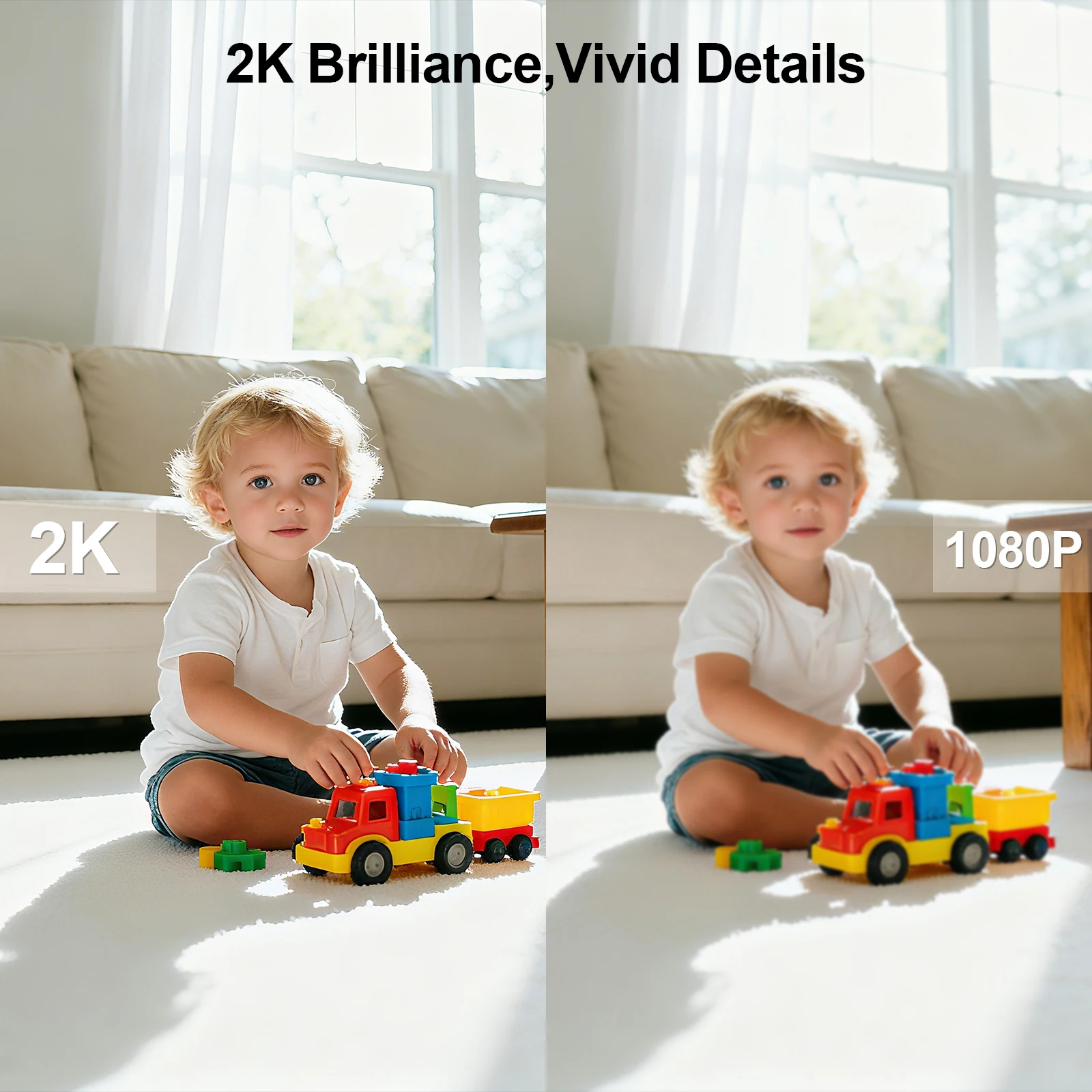 ARCCTV 2K WiFi 5G Surveillance Baby Monitor Camera HD Two Way Talk IR Night Vision Security PTZ Camera 360° View Auto Tracking