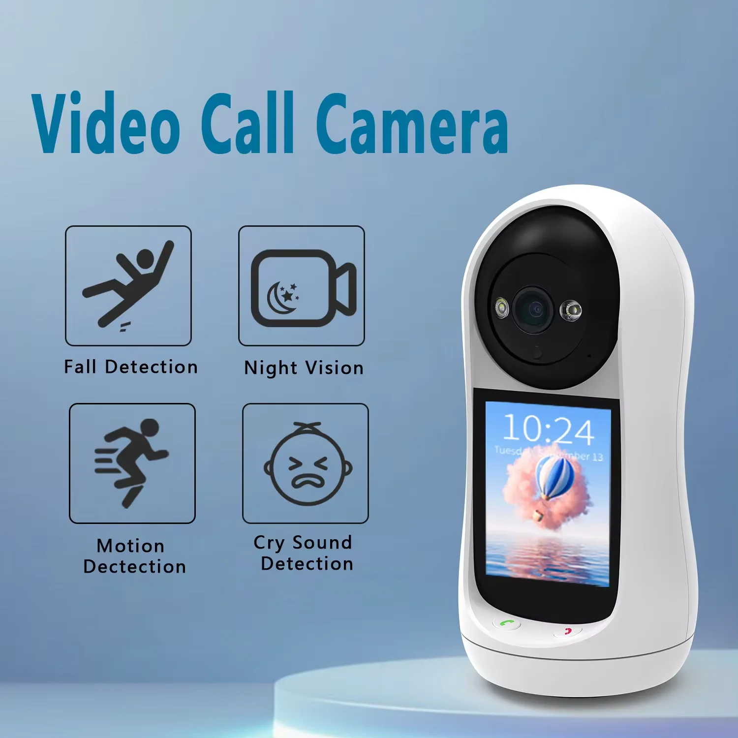 BESDER 4MP PTZ Wifi Camera Video Call with 2.8 Inch IPS Screen Baby Cry Sound Detection Security IP Camera Baby Monitor iCSee