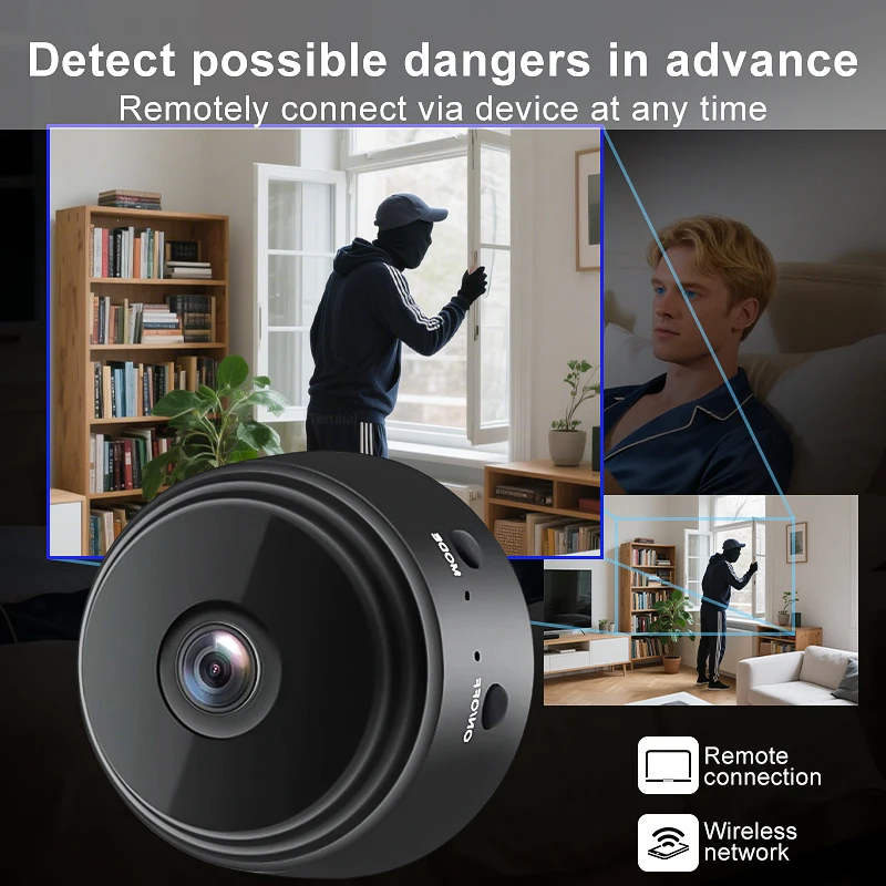 HD Wireless Mini Camera Indoor Smart Home Security Surveillance Camera Outdoor WiFi Camera Baby Monitor Pet Dog CCTV Camera