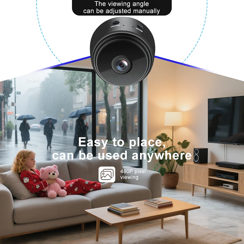 HD Wireless Mini Camera Indoor Smart Home Security Surveillance Camera Outdoor WiFi Camera Baby Monitor Pet Dog CCTV Camera