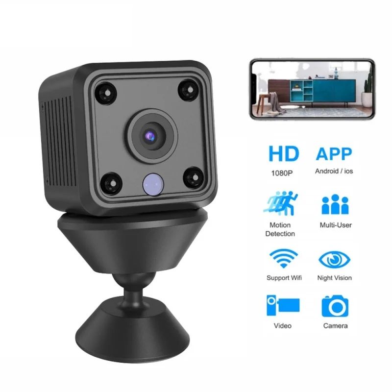 1080P 2.4G WiFi Mini Monitoring Camera Wireless Video Recorder Security Protection Smart Home Two-Way Voice For Infants And Pets