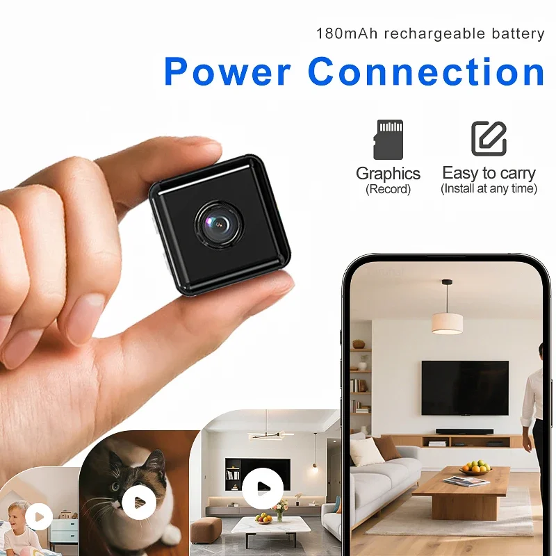 1080P 2.4G WiFi Mini Monitoring Camera Wireless Video Recorder Security Protection Smart Home Two-Way Voice For Infants And Pets