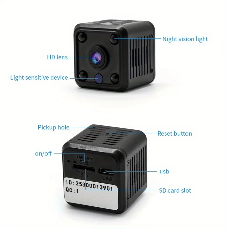 1080P 2.4G WiFi Mini Monitoring Camera Wireless Video Recorder Security Protection Smart Home Two-Way Voice For Infants And Pets