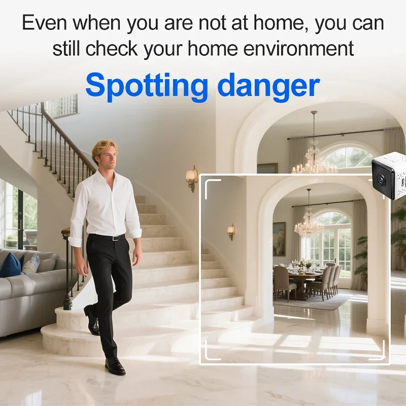 1080P 2.4G WiFi Mini Monitoring Camera Wireless Video Recorder Security Protection Smart Home Two-Way Voice For Infants And Pets