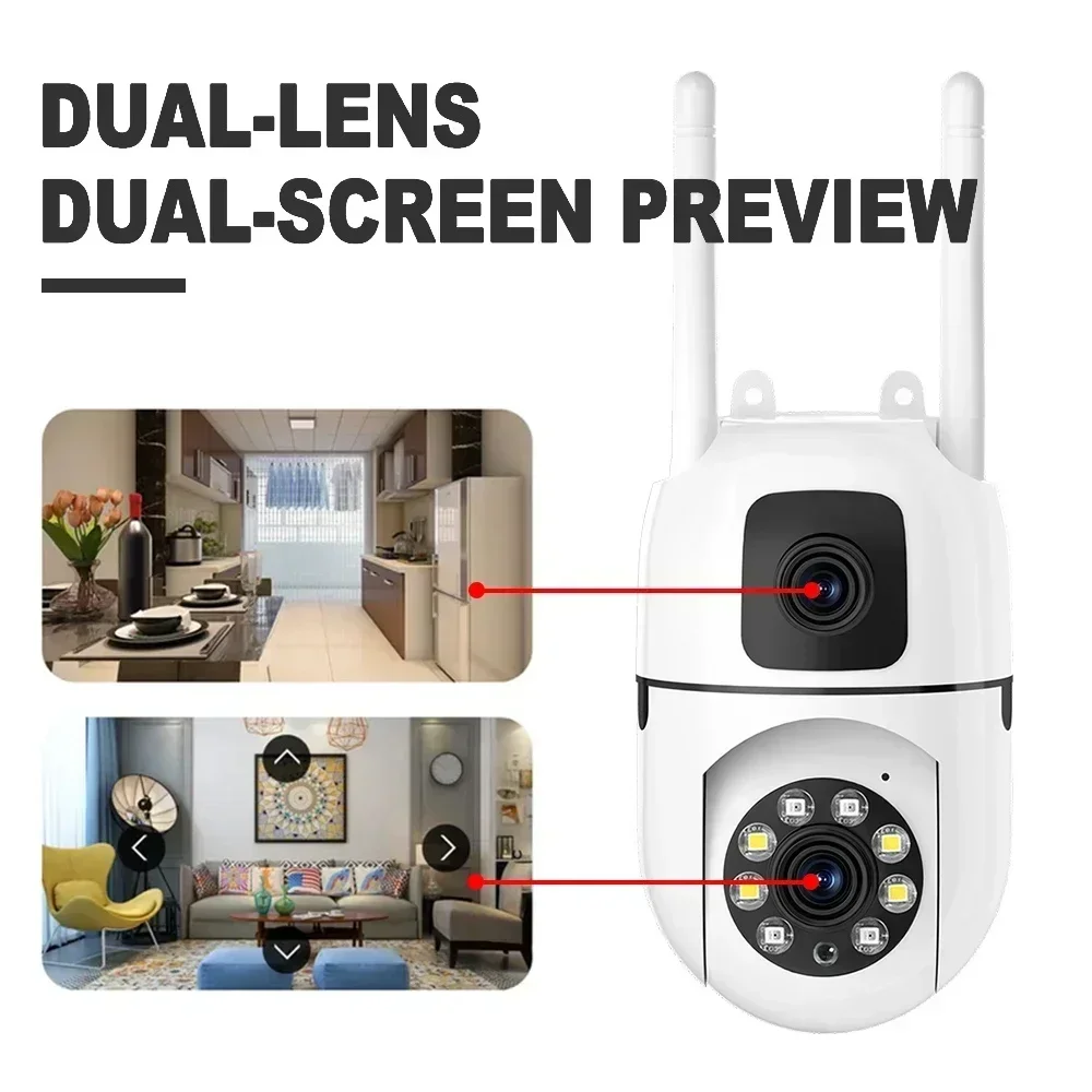 8MP IP Wifi Camera Dual Lens Security Wireless Outdoor Cameras Auto Tracking Two-way Audio HD Night Vision Home Baby Monitor 8MP IP Wifi Camera Dual Lens Security Wireless Outdoor Cameras Auto Tracking Two-way Audio HD Night Vision Home Baby Monitor
