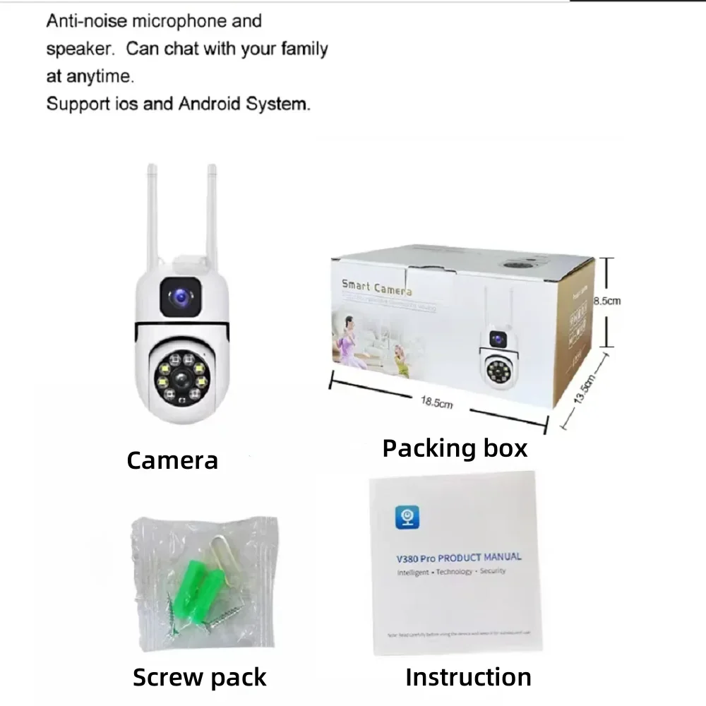 8MP IP Wifi Camera Dual Lens Security Wireless Outdoor Cameras Auto Tracking Two-way Audio HD Night Vision Home Baby Monitor 8MP IP Wifi Camera Dual Lens Security Wireless Outdoor Cameras Auto Tracking Two-way Audio HD Night Vision Home Baby Monitor