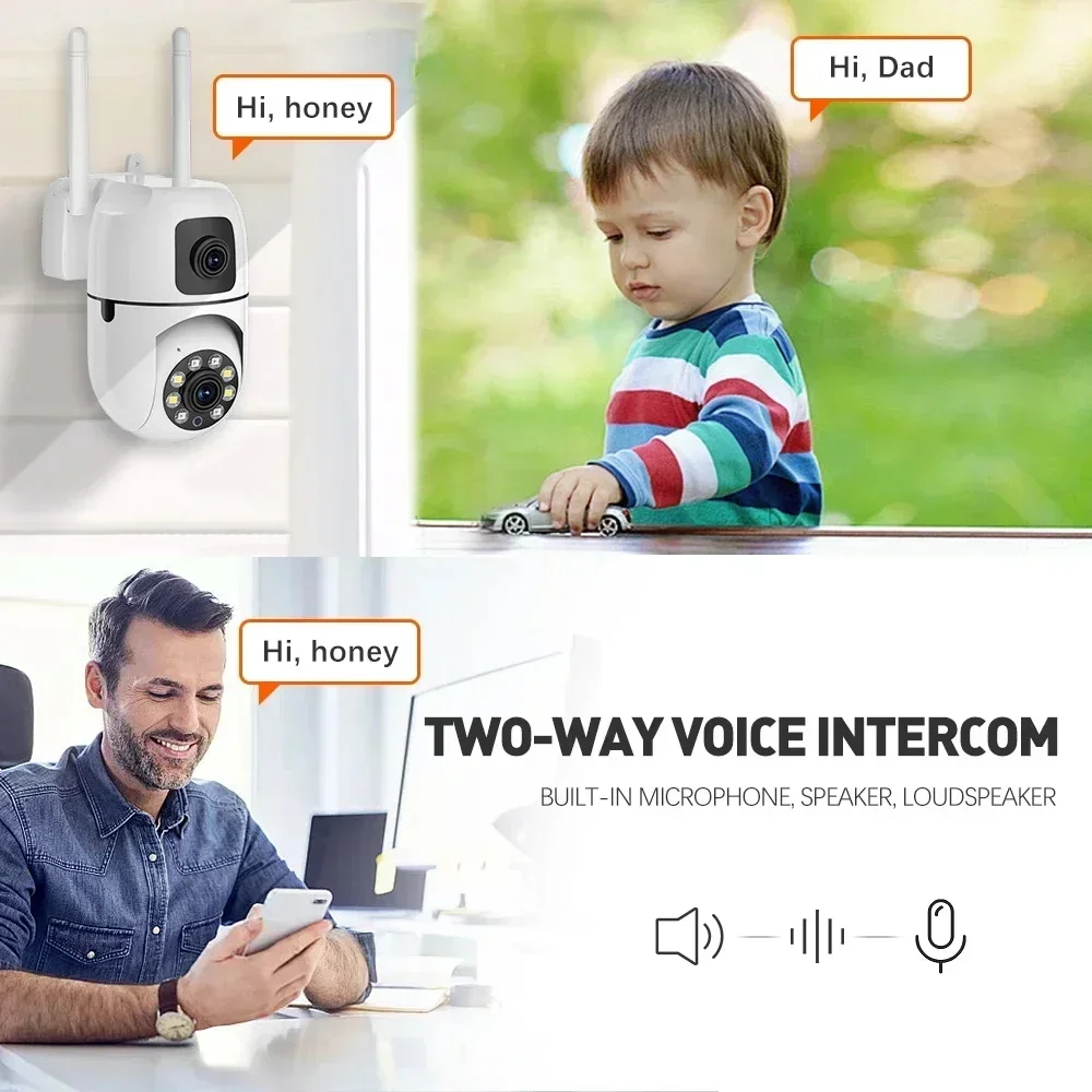 8MP IP Wifi Camera Dual Lens Security Wireless Outdoor Cameras Auto Tracking Two-way Audio HD Night Vision Home Baby Monitor 8MP IP Wifi Camera Dual Lens Security Wireless Outdoor Cameras Auto Tracking Two-way Audio HD Night Vision Home Baby Monitor