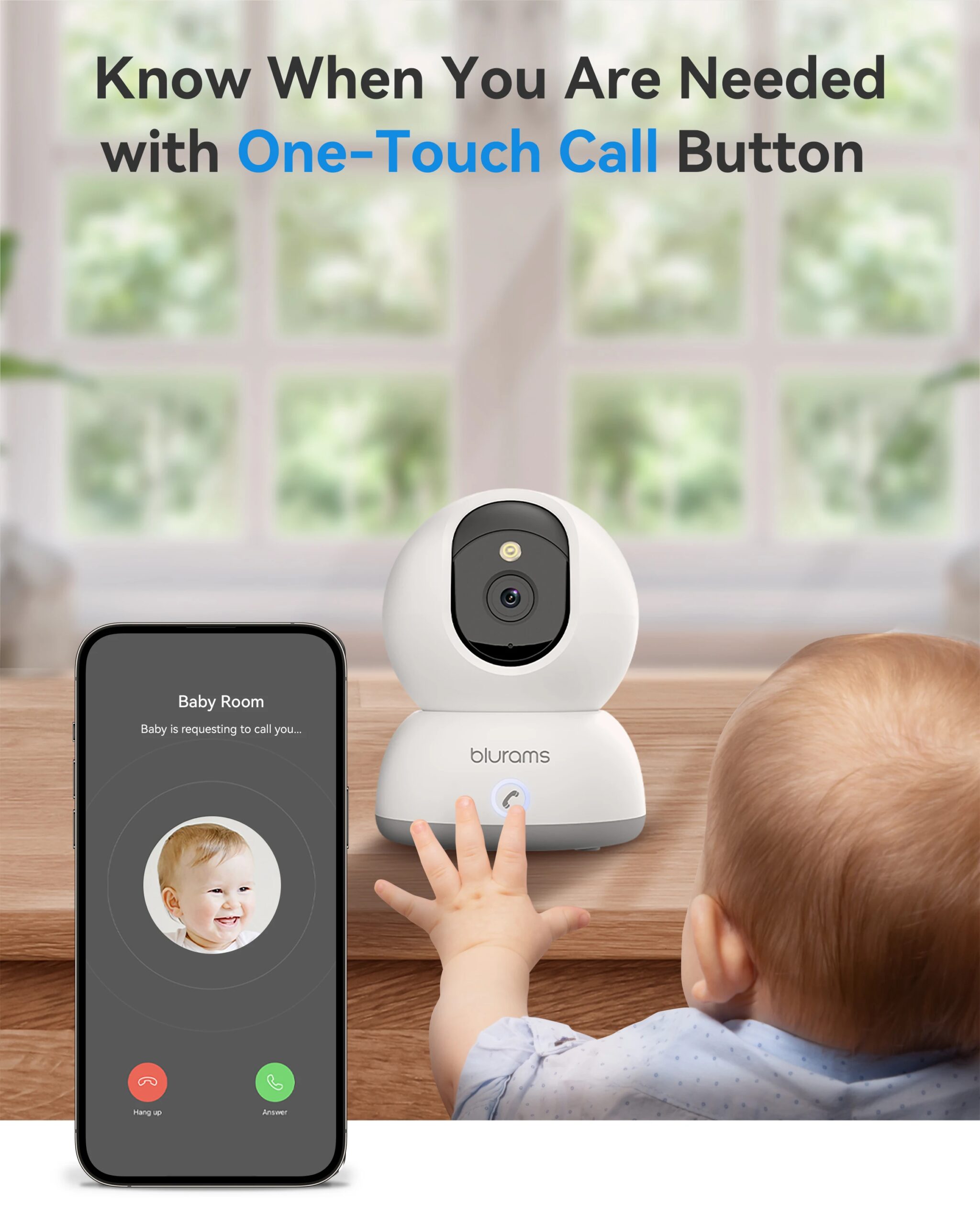 2PCS Blurams 2K Camera with Phone App, 5G/2.4GHz WiFi Indoor Security Baby Camera, 360° Pan & Tilt, 2-Way Audio, Night Vision