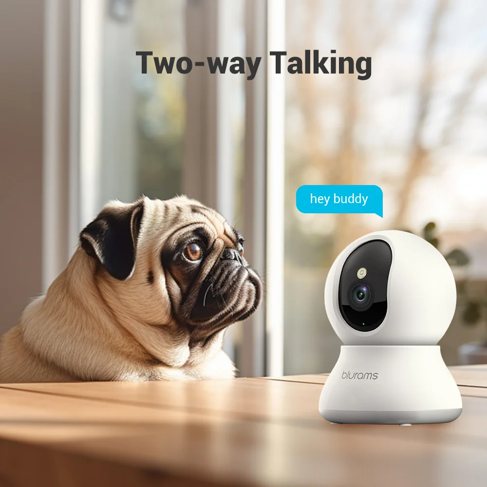 2PCS Blurams 2K Camera with Phone App, 5G/2.4GHz WiFi Indoor Security Baby Camera, 360° Pan & Tilt, 2-Way Audio, Night Vision