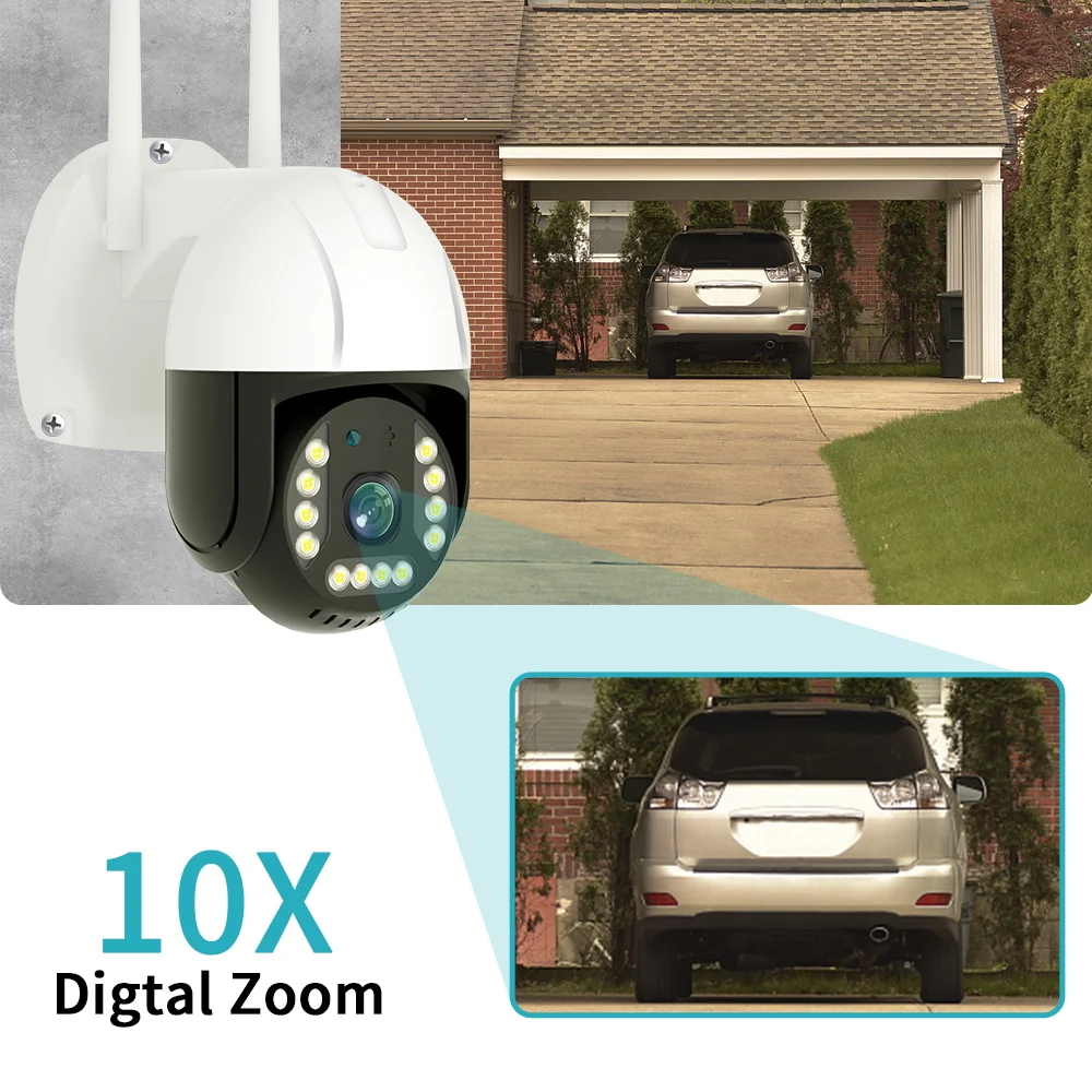 4G Camera Security IP Wireless CCTV Surveillance Cameras Outdoor Waterproof Auto Tracking Two Way Audio Baby Monitoring IPCamera