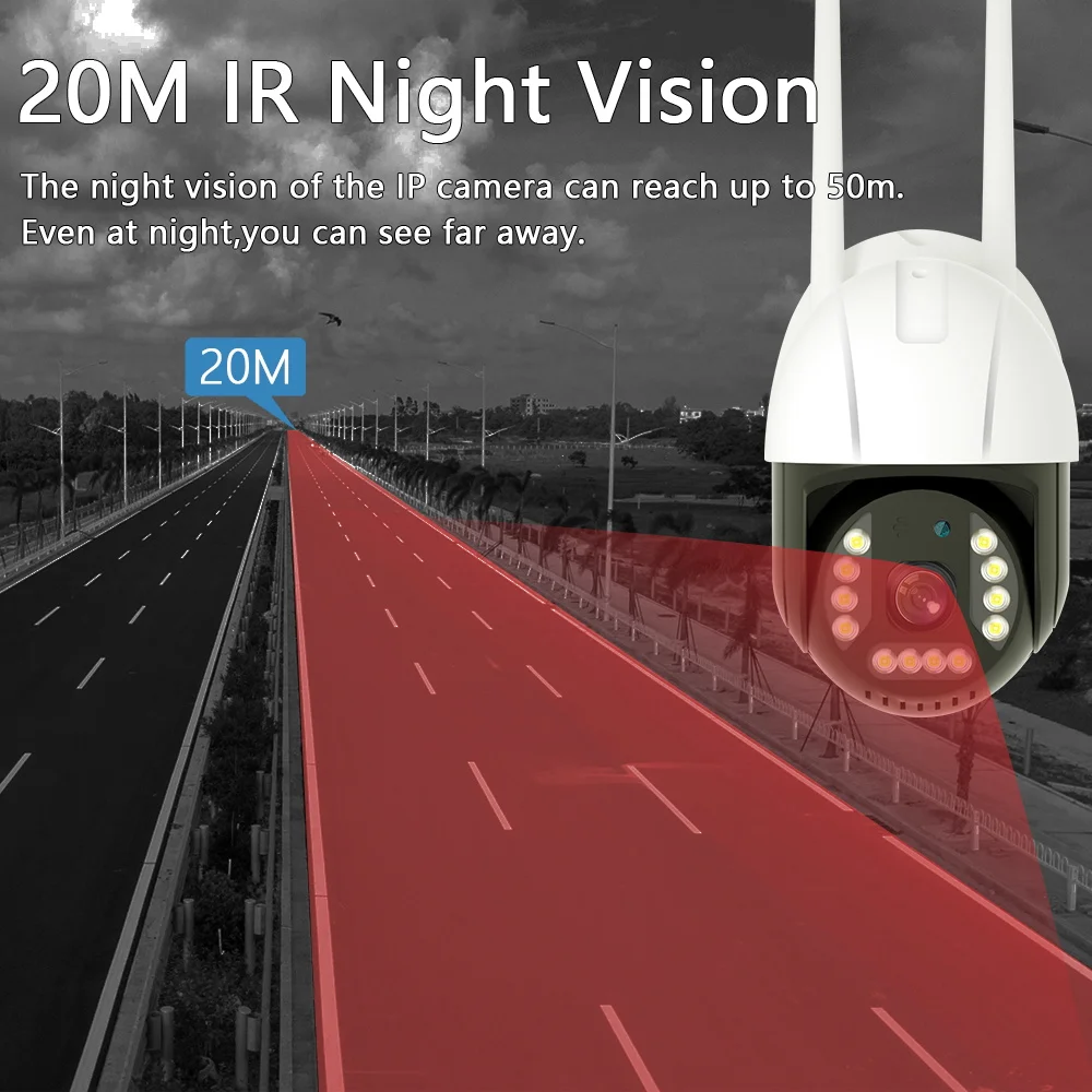 4G Camera Security IP Wireless CCTV Surveillance Cameras Outdoor Waterproof Auto Tracking Two Way Audio Baby Monitoring IPCamera