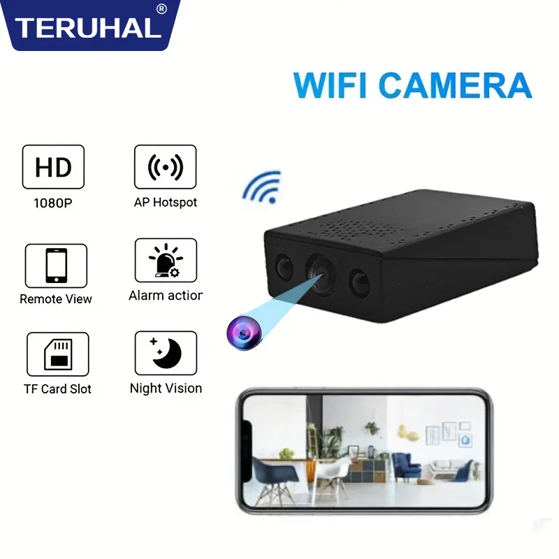 WiFi Security Camera 1080P 10X Zoom Mini Indoor Wireless Video Recorder Portable Protection Smart Home Monitoring Infants Pets