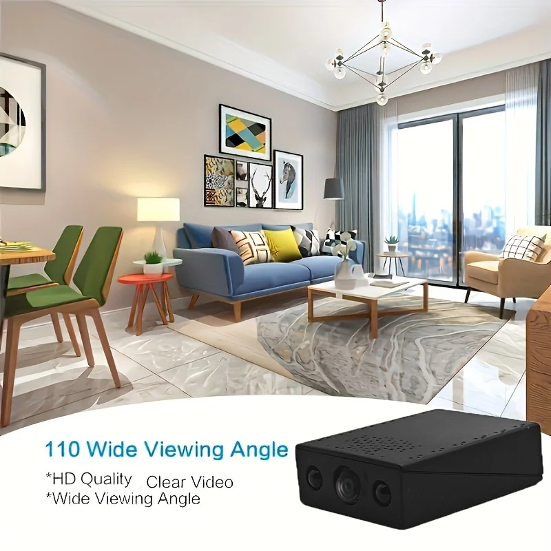 WiFi Security Camera 1080P 10X Zoom Mini Indoor Wireless Video Recorder Portable Protection Smart Home Monitoring Infants Pets