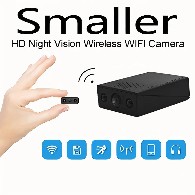 WiFi Security Camera 1080P 10X Zoom Mini Indoor Wireless Video Recorder Portable Protection Smart Home Monitoring Infants Pets