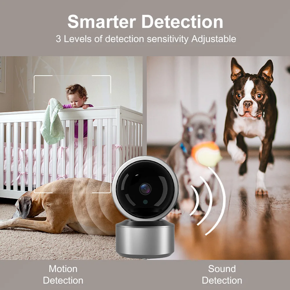 Smart Life 5MP IP WiFi Camera Surveillance Security Baby Monitor Automatic Human Tracking Cam Two Way Audio Indoor Video Camera