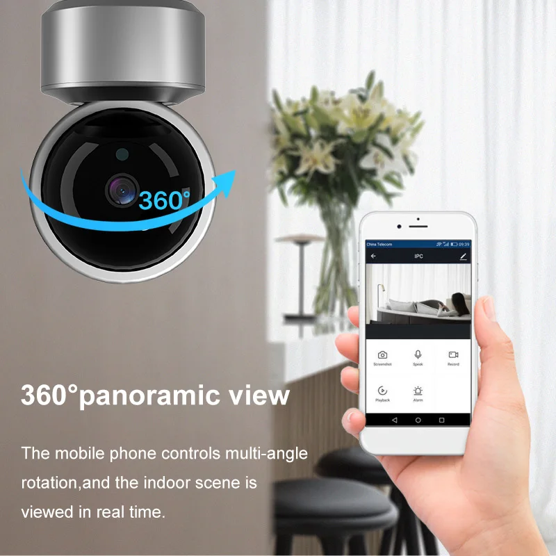 Smart Life 5MP IP WiFi Camera Surveillance Security Baby Monitor Automatic Human Tracking Cam Two Way Audio Indoor Video Camera