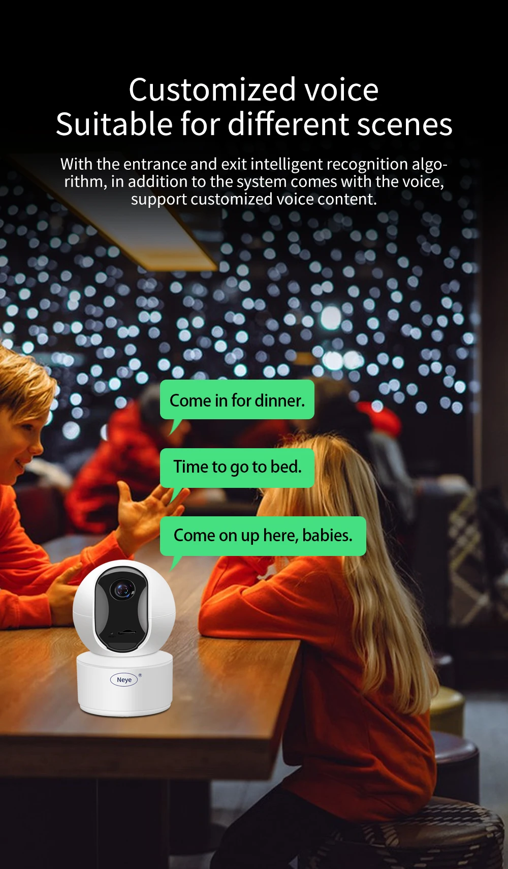 Neye S5 8MP 4K WiFi Security Camera Home Indoor Baby Monitor 360 ° Panoramic Camera CCTV Smart Home Security