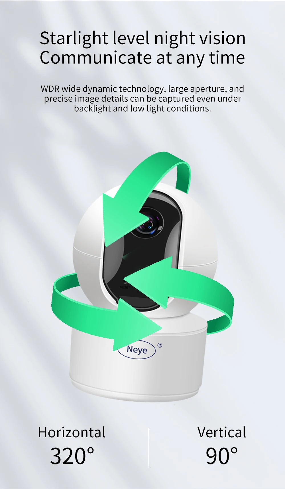 Neye S5 8MP 4K WiFi Security Camera Home Indoor Baby Monitor 360 ° Panoramic Camera CCTV Smart Home Security