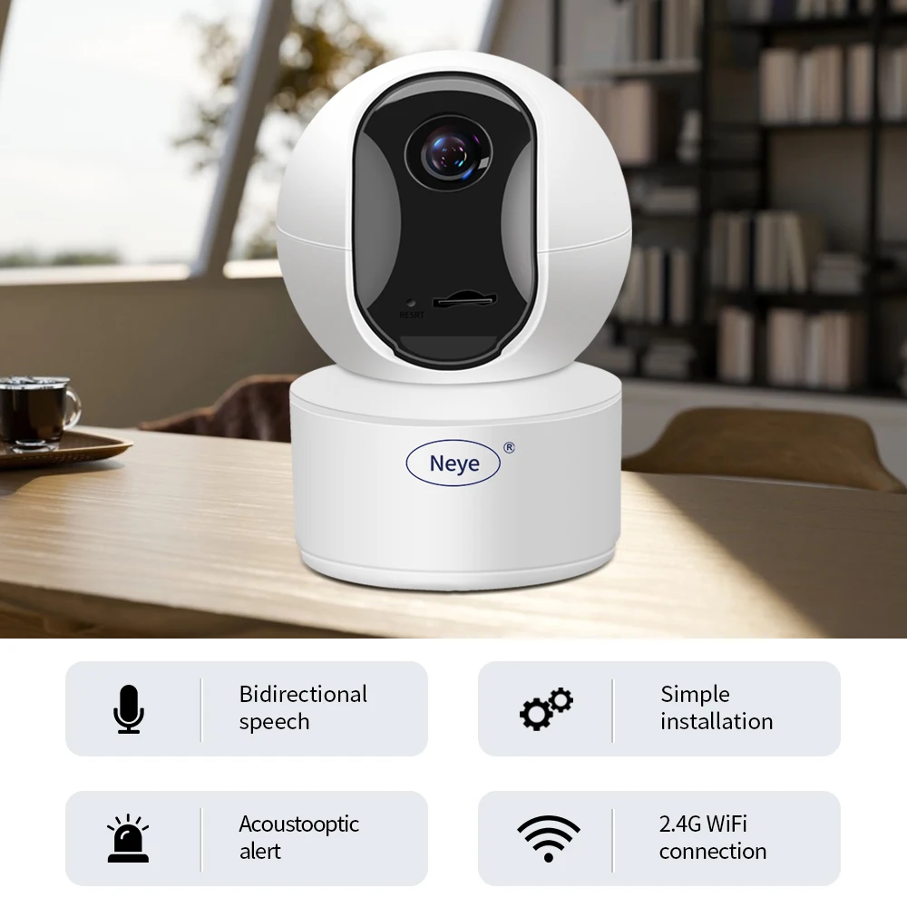 Neye S5 8MP 4K WiFi Security Camera Home Indoor Baby Monitor 360 ° Panoramic Camera CCTV Smart Home Security