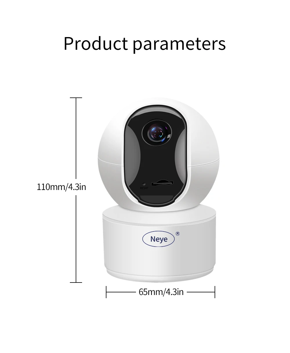 Neye S5 8MP 4K WiFi Security Camera Home Indoor Baby Monitor 360 ° Panoramic Camera CCTV Smart Home Security